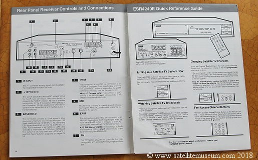 Drake ESR 4240E satellite receiver back