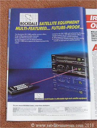 The Rochdale CR-1100E satellite receiver with AP100 positioner advert