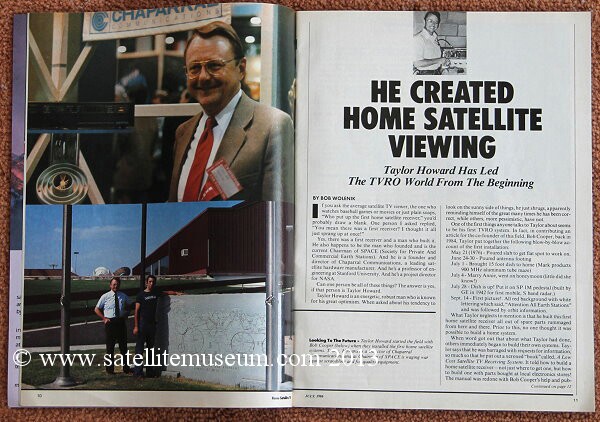 Home Satellite TV magazine July 1986 Taylor Howard